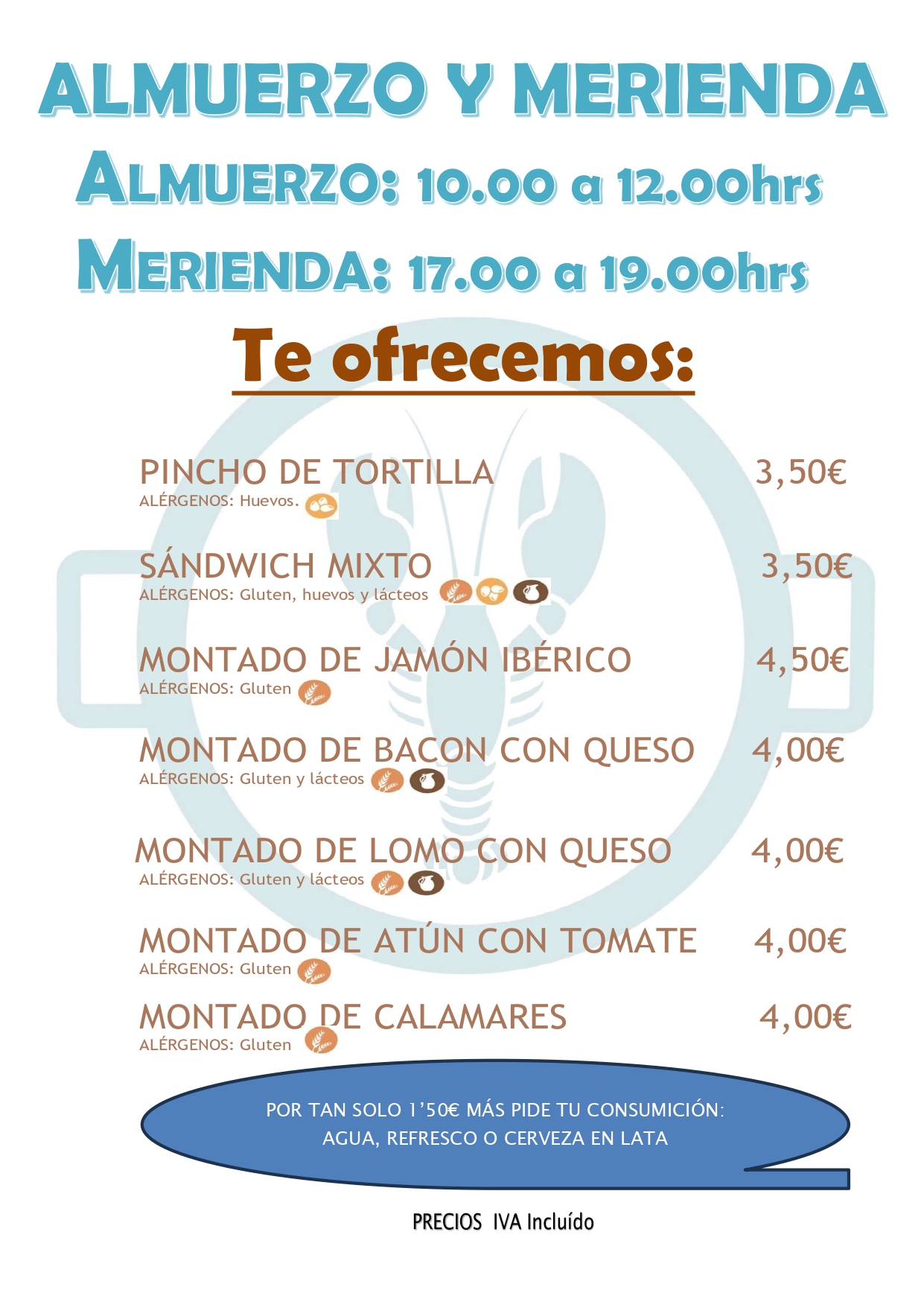 Almuerzo y Meriendas Restaurante Boadilla